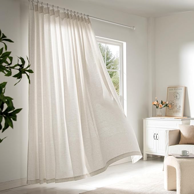 Memory Trained Pinch Pleated Curtains 100 Inches Long, Viral Linen Pinch Pleat - Image 7