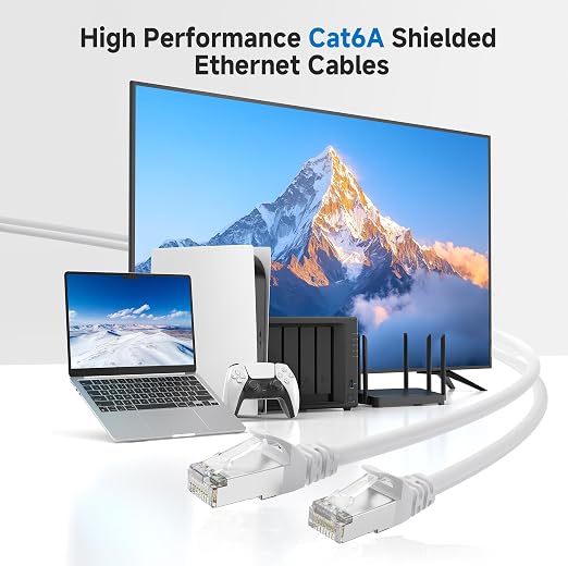 Cable Matters 10Gbps Snagless Shielded Cat 6A Ethernet Cable - 5ft - Image 2