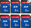 INDMEM SD Card 2GB, 6 Packs Class 4 2GB Flash Memory Card MLC Standard Secure by READYXIO