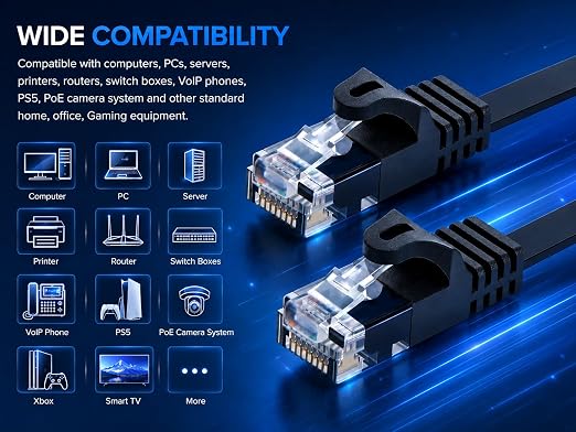BRENDAZ Cat5e Ethernet Cable, 25ft. Snagless Cat 5e Stranded Cord - Image 6