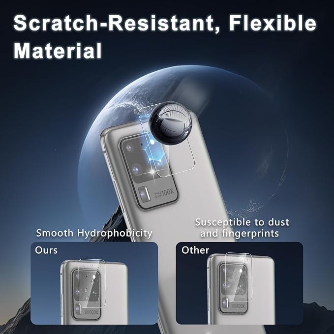 2+2 Pack for Samsung Galaxy S20 Ultra Screen Protector and Camera Protector - Image 5