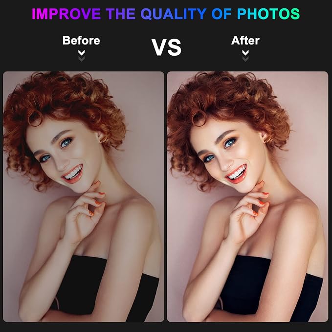 STALLY 10.2" Ring Light with Stand, 12 Dimming Levels, 32 Color Modes Selfie - Image 4
