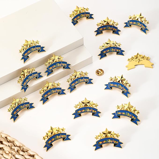 Huquary 150 Pcs Perfect Awesome Attendance Awards Awesome Attendance Star Lapel - Image 4