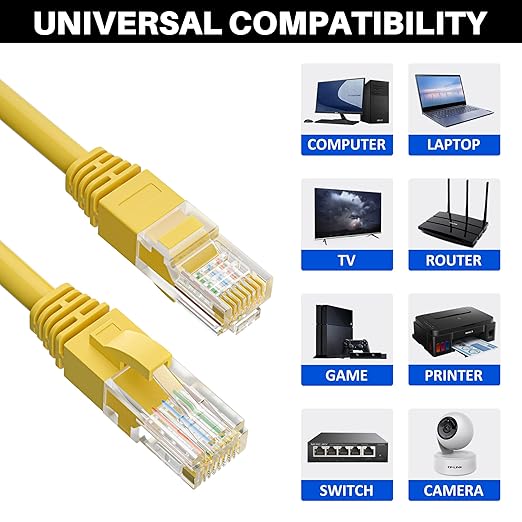 Cat5e Ethernet Cable 50 FT, Long Cat 5e Internet Cable, Standard RJ45 Connector - Image 4