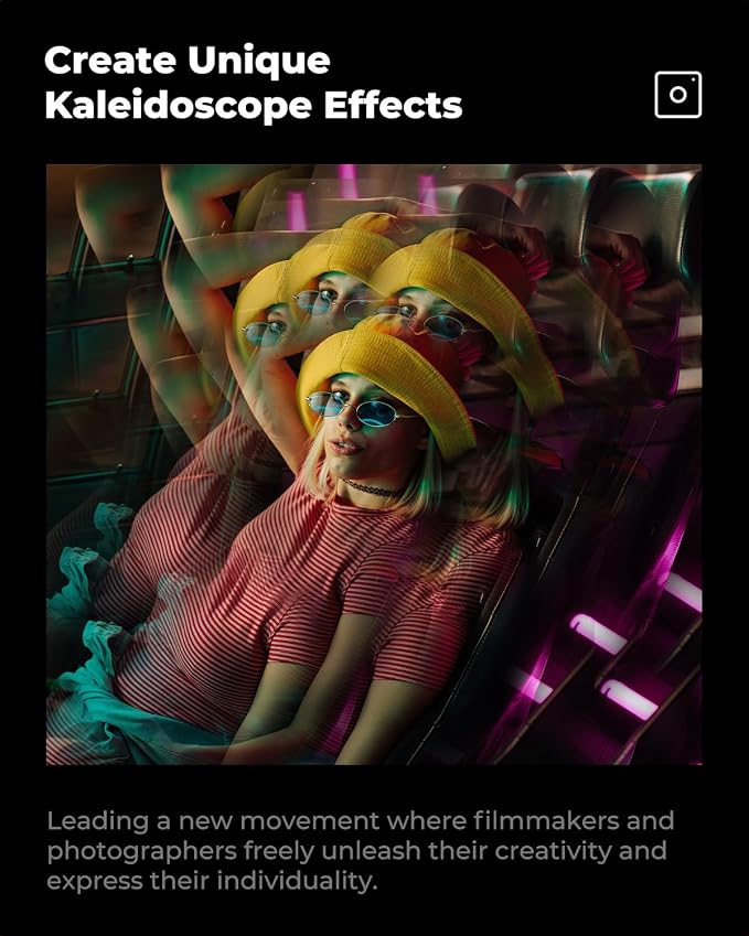 K&F CONCEPT 72mm Kaleidoscope Filter, Special Effects Filter Prism Crystal Glass - Image 4