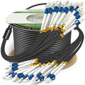 120ft 12 Core Industrial TPU LC to LC Outdoor Armored Fiber Optic Cable by YUTIANHOME