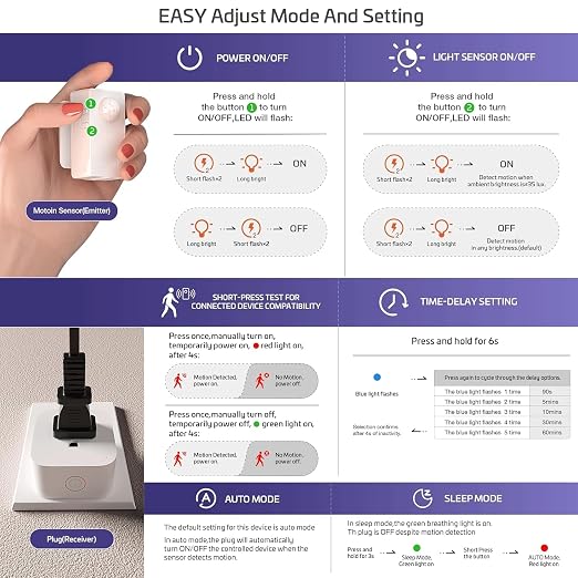 RAYZEEK Wireless Motion Sensor Control Outlet - Image 5