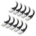 Cable Matters 10Gbps 10-Pack Snagless Short Shielded Cat 6A Ethernet Cable - 1ft by CableMatters