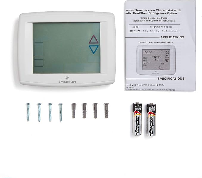 White Rodgers Emerson 1F95-1277 Touchscreen 7-Day Programmable Thermostat - Image 5