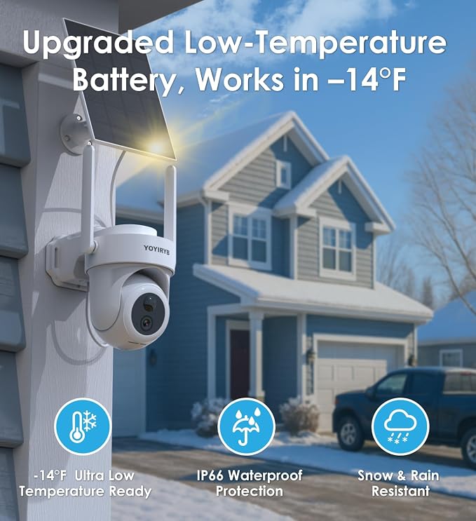 4K Security Cameras Wireless Outdoor, No Subscription, -15°F Cold, Ethernet - Image 4