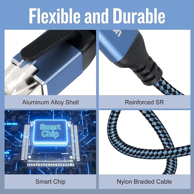 USB C to Ethernet Cable, 4Ft Type C to RJ45 Cable, USB C to Gigabit Ethernet - Image 5