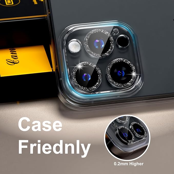 for 6 Pack iPhone 15 Pro/iPhone 15 Pro Max Camera Lens Protector 9H Tempered - Image 5