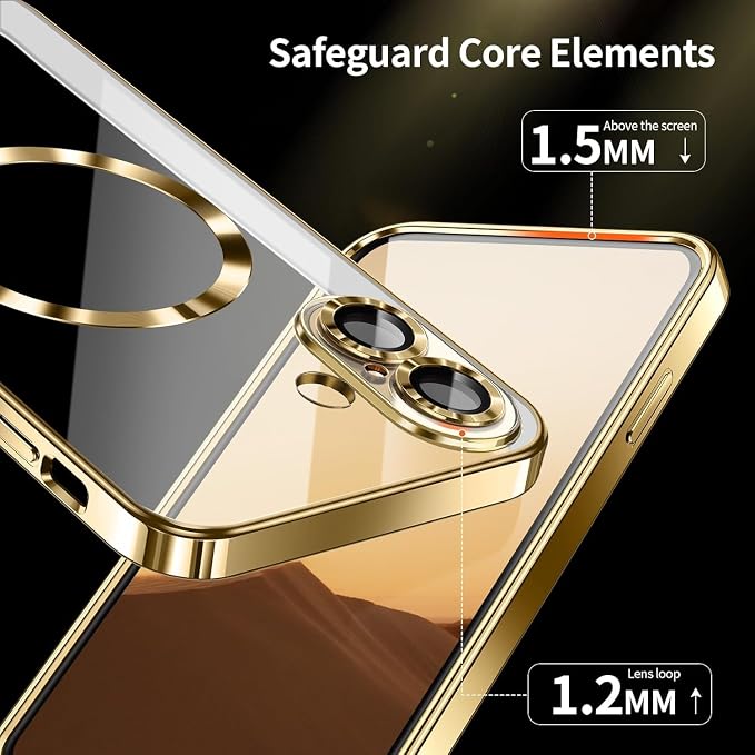 Magnetic Glossy Case for iPhone 17, iPhone17 Phone Case Slim Clear Luxury - Image 3