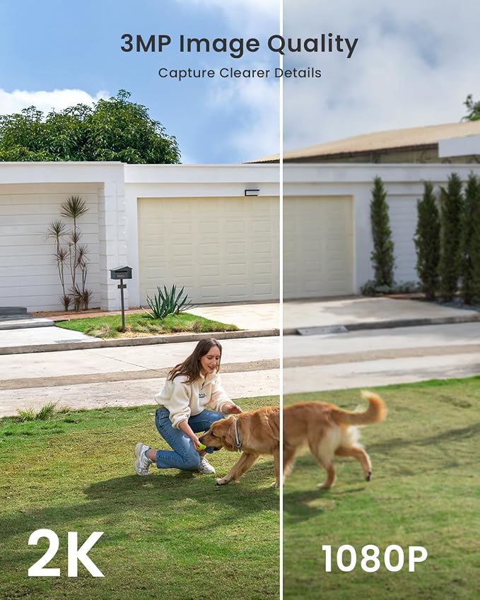 ieGeek Security Cameras Wireless Outdoor 4pcs, 2K 3MP Battery Powered WiFi - Image 3