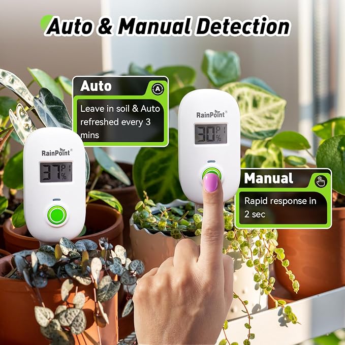 RAINPOINT Smart Digital Wireless Plant Moisture Meter Houseplant Indoor - Image 5