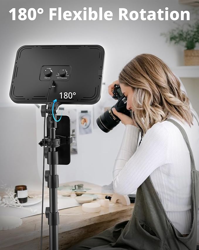UBeesize 2 Pack LED Video Light Kit, Photography Lighting, Podcast Lighting - Image 4