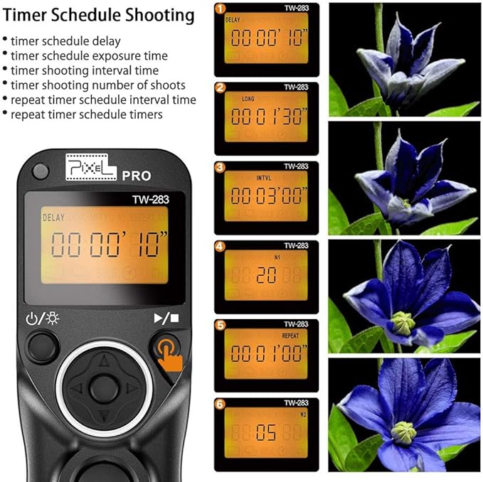 Wireless Remote Shutter Release Cable Wired Timer Remote Control TW-283DC0 - Image 6
