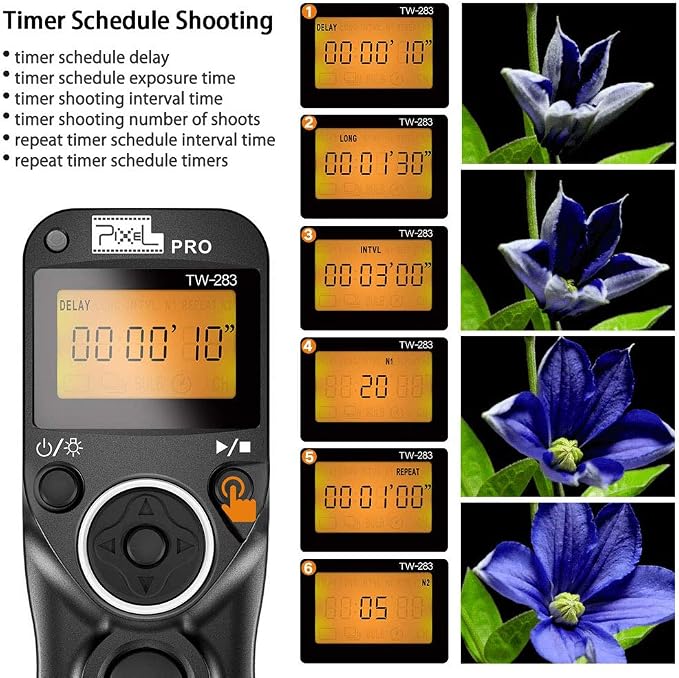 Pixel TW-283 C2 Wireless Shutter Remote, Camera Remote Control Shutter Release - Image 3