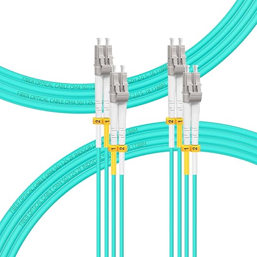FLYPROFiber- 100M-2Pack LC to LC Fiber Patch Cable OM3 Multimode, MM Multi Mode by FLYPROFiber