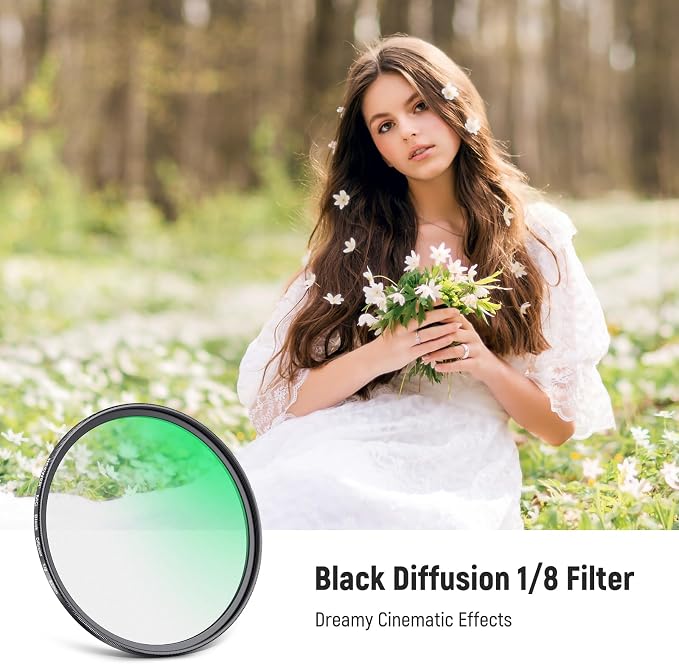 NEEWER 82mm Black Diffusion 1/8 Filter - Image 2