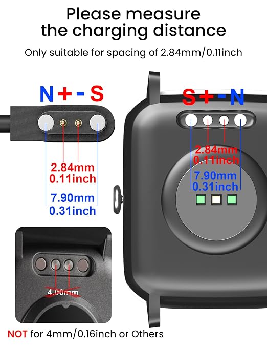 Sinoacc Smart Watch Charger for Skg Letsfit Cubitt Yamay Willful Fitpolo Tozo - Image 3