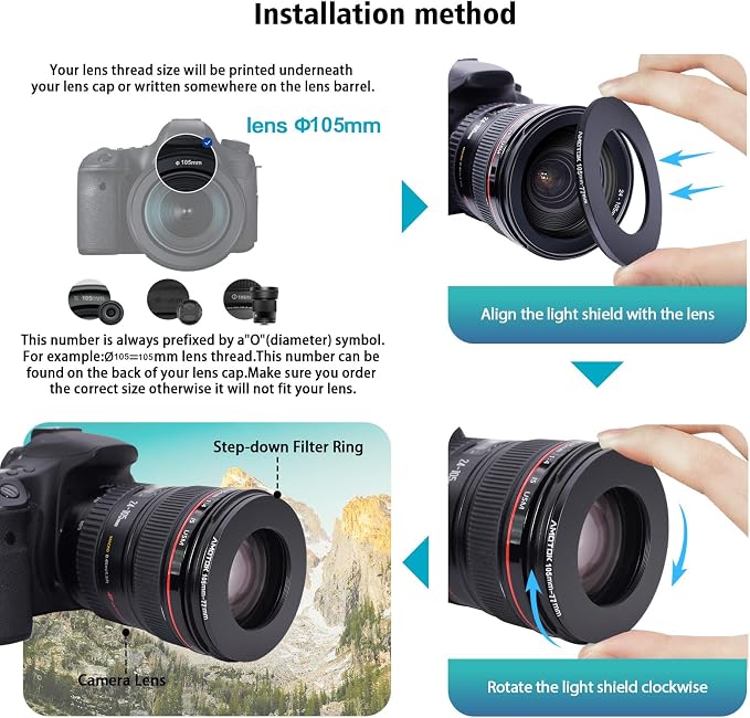 105mm Lens to 77mm Camera Lens Adapter, 105mm to 77mm Filter Step-Down Ring - Image 5
