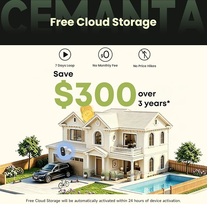 2K Security Camera Wireless Outdoor, Free Cloud Storage, 2.4G/5Ghz WiFi - Image 2