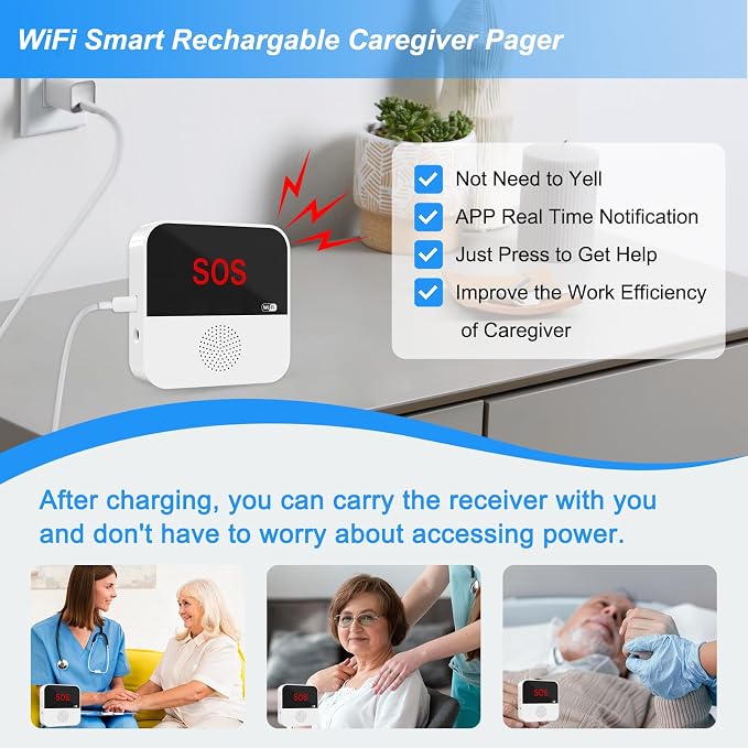 WiFi Rechargeable Smart Caregiver Pager System - Image 2