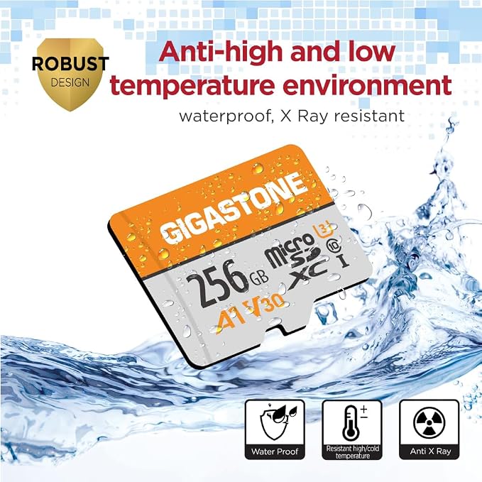 GIGASTONE 256GB Micro SD Card, A1 V30 4K Video Recording, MicroSDXC Memory Card - Image 4