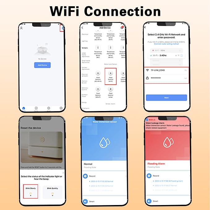 WiFi Water Leak Detectors for Home, Real-Time Mobile Alerts Smart Water Sensor - Image 7
