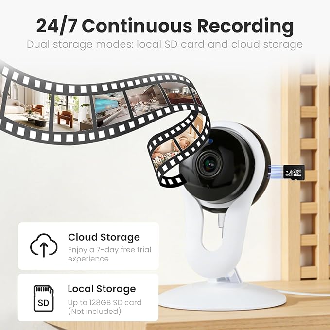 Smart Indoor Pet Camera with Phone App, 2K Home Camera - Image 6