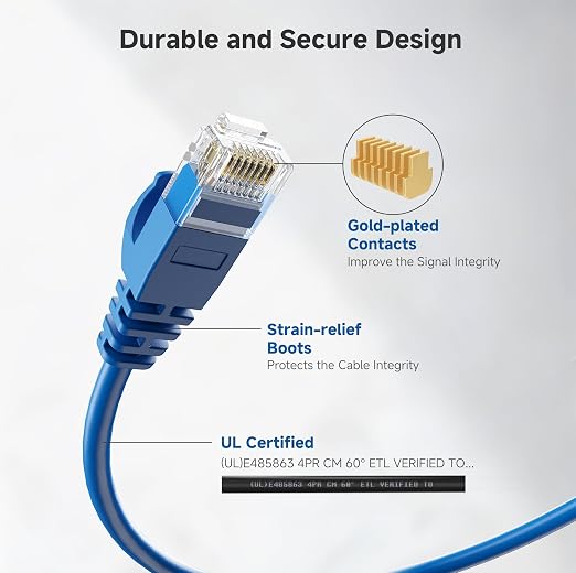 Cable Matters 10Gbps Snagless Short Cat 6 Ethernet Cable - 1ft - Image 5