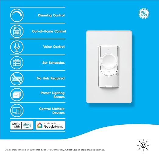 GE Smart C 2-amp Multi-Location White Wi-Fi Compatibility Touchless Illuminated - Image 2