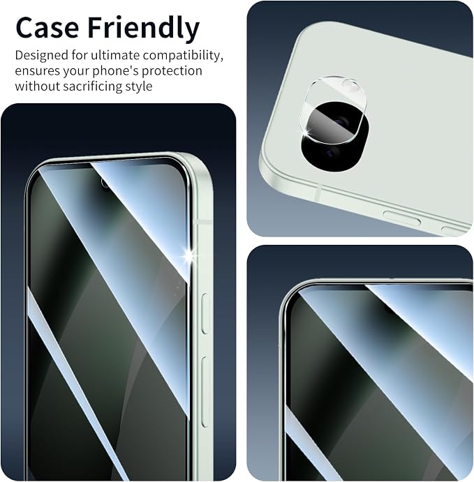 3+3-Pack, Privacy Screen Protector and Camera Lens Protector - Image 8