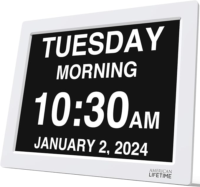American Lifetime 【New 2024 Dementia Clock Large Digital Clock by AmericanLifetime