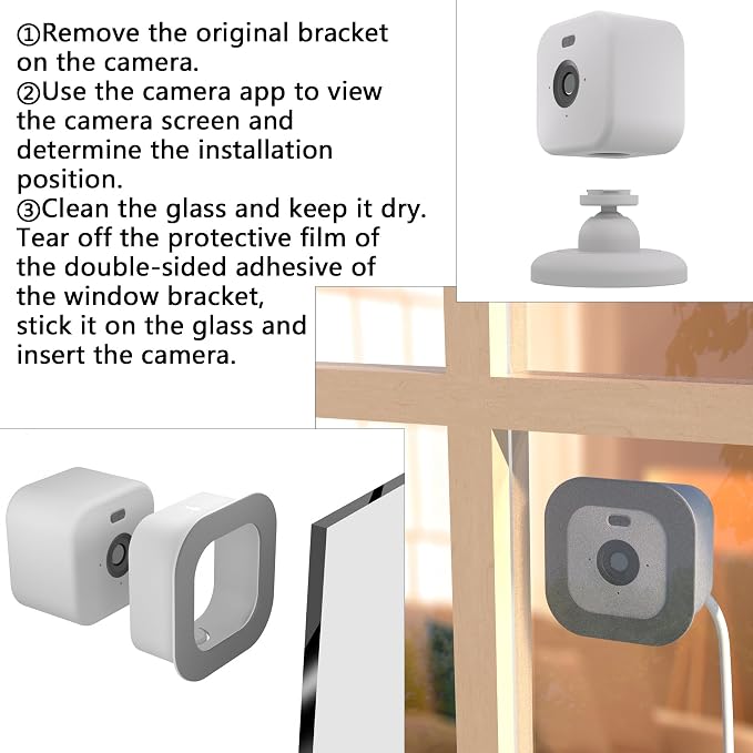 2 Pack Window Mount for Blink Mini 2, Blink Mini 2K+ Camera, Adhesive Camera - Image 8