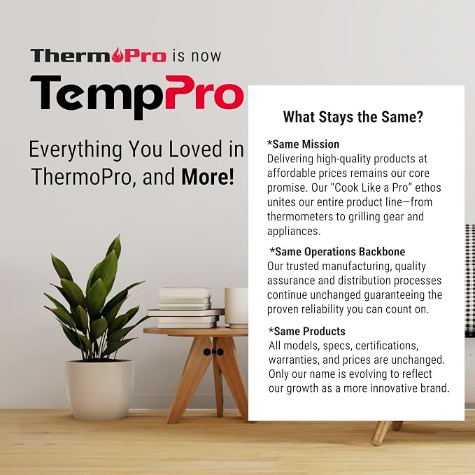 TempPro TP60 Wireless Indoor Outdoor Thermometer Hygrometer - Image 9