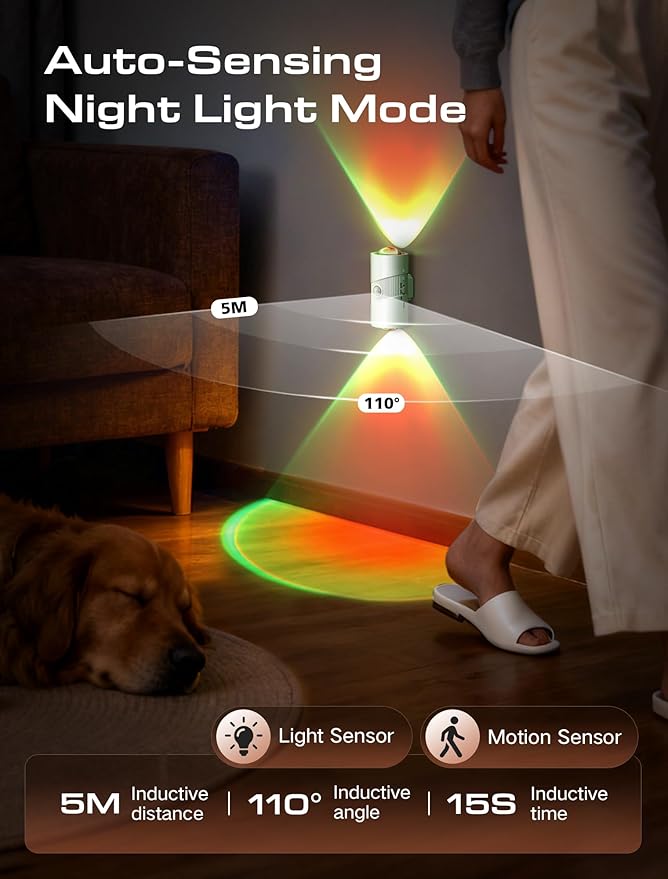 Rechargeable RGB Motion Sensor Night Light, Color Changing LED Night Light - Image 4