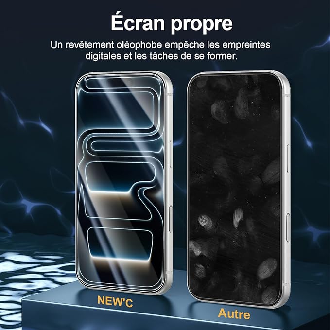 NEW'C 3x Screen Protector for iPhone 17 Pro+ 3x Camera Lens Protector, Sensor - Image 5