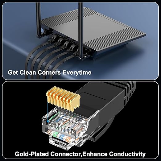 Cat 6 Ethernet Cable 5ft Flat Internet Network Cables - Image 5