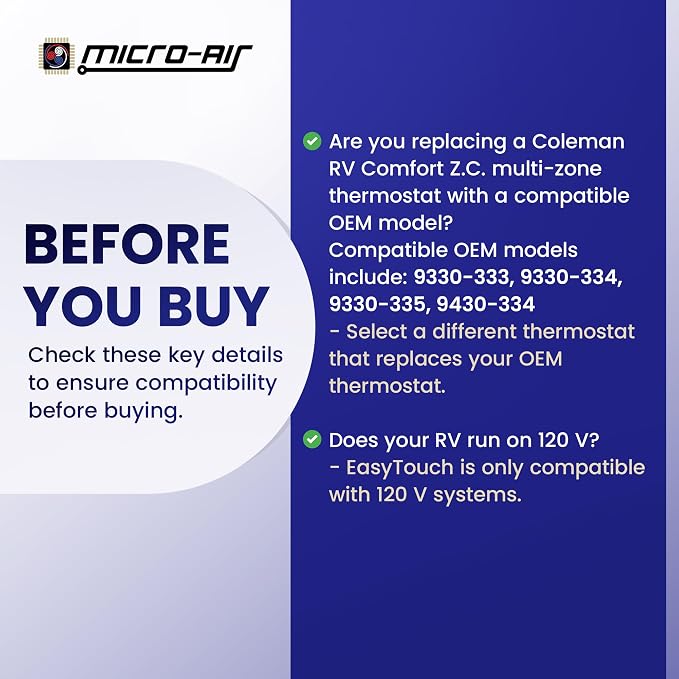 MICRO-AIR EasyTouch Digital RV Thermostat Replacement - Image 8