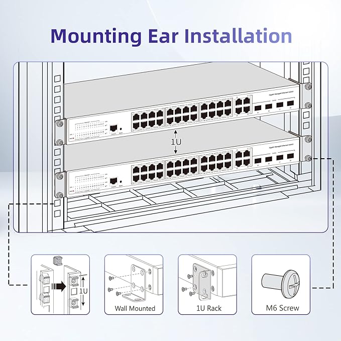 19" Rack Mount Kit for 17.3 inch Wide Switches, Compatible - Image 3