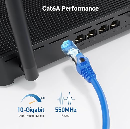 Cable Matters 10Gbps Snagless Shielded Cat 6A Ethernet Cable - 14ft - Image 4