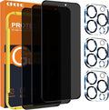 QHOHQ for iPhone 16 Pro Max Privacy Screen Protector + Camera Lens Protector by QHOHQ