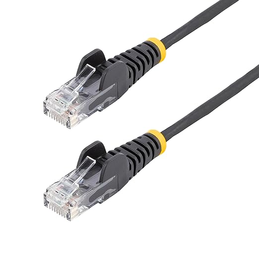 StarTech.com 15ft Black Slim CAT6 Ethernet Cable, Snagless RJ45, 28AWG Pure by StarTech