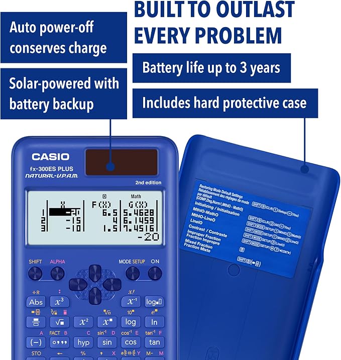 Casio fx-300ES Plus 2nd Edition – Standard Scientific Calculator | 262 Functions - Image 7