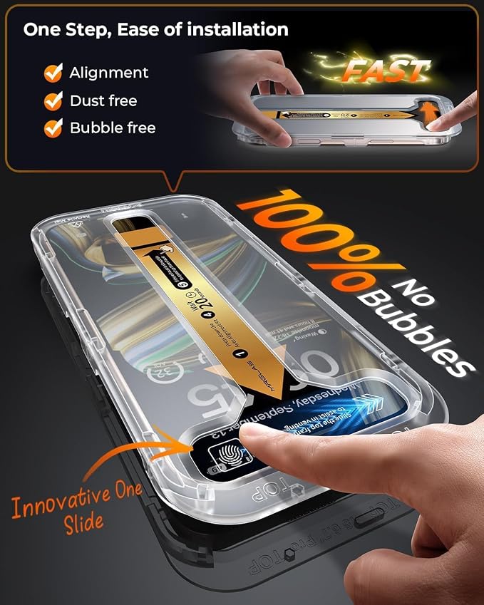 MRGLAS TOP 9H+ Glass 4 Packs for iPhone 12 Pro Max Privacy Screen Protector - Image 2