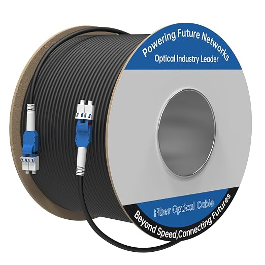100M/328FT LC to LC Armored Outdoor Fiber Optic Cable, Single Mode Duplex by Unknown