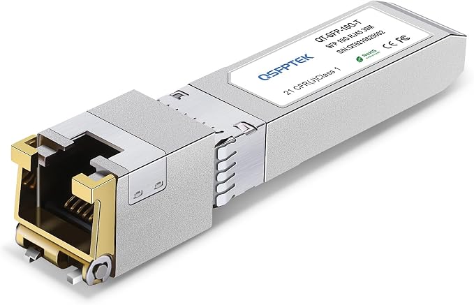 10Gb SFP+ RJ45 Transceiver, 10GBASE-T SFP to Ethernet Module, 10 gigabit SFP by QSFPTEK