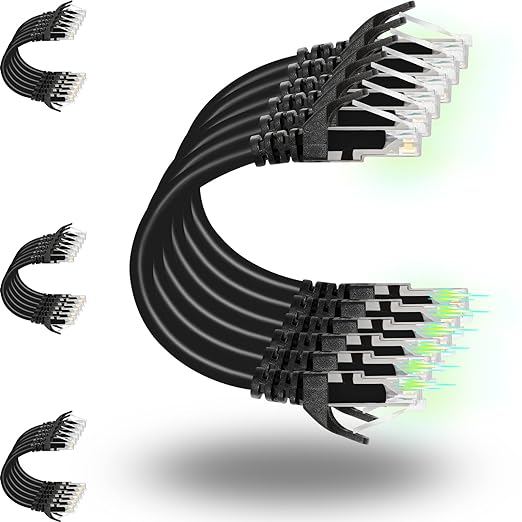Rapink Patch Cables Cat6 5ft, Ethernet Patch Cable 10G Support, Cat 6 Patch by Rapink